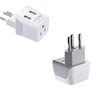 Swiss Travel Adapter Bundle by Ceptics - Type J - Charge Multiple Devices At Once - USA to Switzerland, Liechtenstein, Rwanda - Multipack - for Your Cell Phones, Tablets, iPhone, Camera in Saudi Arabia