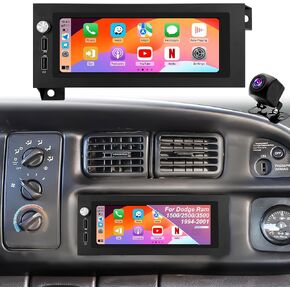 5G WiFi Car Radio for Dodge Ram 1500/2500/3500 1994-2001, Jeep Wrangler 1997-2002, Grand Cherokee 1993-1998, Chrysler Town & Country 1990-2000, 6.86'' Touchscreen Stereo CarPlay Android Auto GPS BT FM in Saudi Arabia