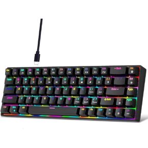 Wired Mechanical Gaming Keyboard and Mouse Combo, 61 Keys RGB Backlit, Blue Switch, for Windows PC, Desktop, Laptop in Saudi Arabia