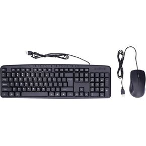 Wired Keyboard Mouse Combo, USB Desktop Computer Keyboard and Mouse Set, Ergonomic Design with Non - Slip Base for Home Office Use in Kuwait