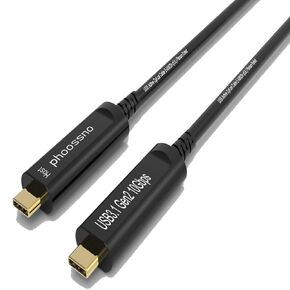 phoossno USB C to C Fiber Optical Cable USB 3.2 Type C Cable 10Gbps 33FT Compatible with Microsoft Azure Logitech Camera Aver &Vaddio & Barco ClickShare Touch Screen Kinect Intel RealSense in Saudi Arabia