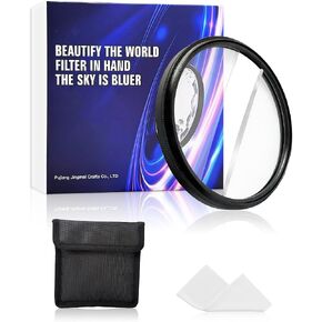 Center Field Split Diopter Effect Filter 82mm, Blur Zoom Center Double Glass Linear Prism Filter Dreamy Fog Repeated Color Special Effect Filters for DSLR/Mirrorless Camera Lens in Saudi Arabia
