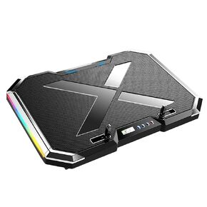 Gaming Laptop Cooler Six Fan Led Screen Two Port RGB Lighting Cooling Pad Notebook Stand for 12-17 Inch in Saudi Arabia