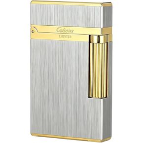 Classic Brass Lighter with Crisp Ping Sound (Silver&Gold) in Saudi Arabia