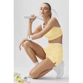 Alo Yoga Airbrush Better Together Tennis Skirt - Warm Butter/White in Saudi Arabia