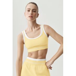 Alo Yoga Airbrush Better Together Bra - Warm Butter/White in Saudi Arabia