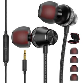 Wired Earbuds 3.5mm Jack with Microphone Soft Small-Ear Earphones in Saudi Arabia