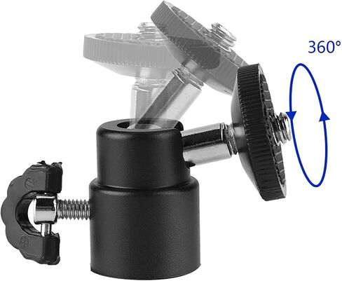 SUNGOOYUE Mini Ball Head Aluminum Alloy Camera Mount with 360 Degree Rotation 1 4 Screw 2kg Load Lightweight 4.5cm Stand for DSLR Camcorder Tripod Monopod (Black) in Kuwait