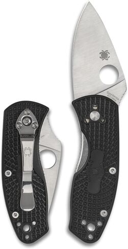 Spyderco Ambitious Lightweight Folding Pocket Knife with 2" 8Cr13MoV Steel Blade and FRN Handle - EDC Knife for Men and Women, Perfect for Hunting, Tactical, Camping, Survival - PlainEdge - C148PBK in Saudi Arabia