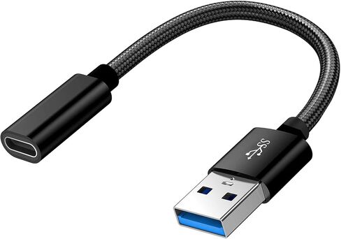 USB C Female to USB Male Adapter with 10Gbps, USB 3.2 Gen 2 to USB C Cable Adapter 60W High-Speed Data Transfer, Charging and OTG Function, for Laptops, Flash Drives, and Phones (Length 0.5ft) in Saudi Arabia