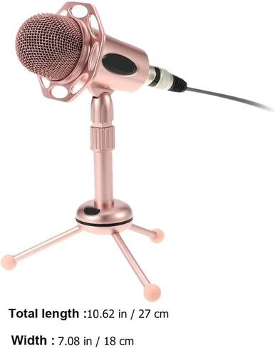 Table Microphone Kit with Adjustable Stand, Alloy Pink in Saudi Arabia