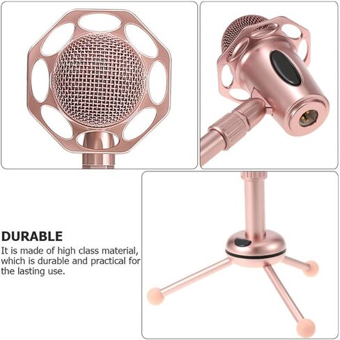 Table Microphone Kit with Adjustable Stand, Alloy Pink in Saudi Arabia