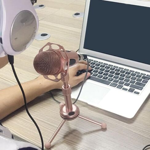 Table Microphone Kit with Adjustable Stand, Alloy Pink in Saudi Arabia