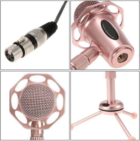 Table Microphone Kit with Adjustable Stand, Alloy Pink in Saudi Arabia