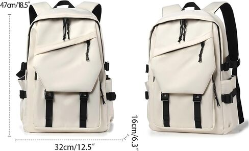 Leisure, College Backpack. Outdoor Travel, Stylish Lightweight Backpack. (off-white) in Saudi Arabia