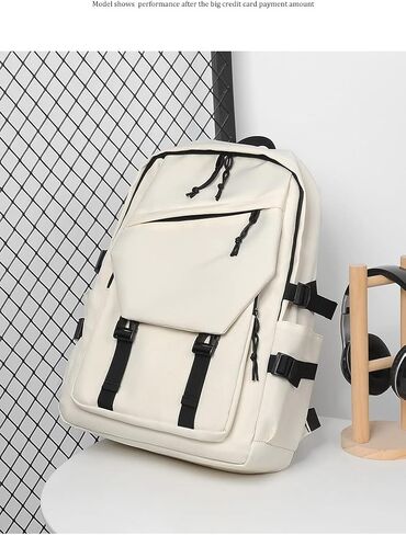 Leisure, College Backpack. Outdoor Travel, Stylish Lightweight Backpack. (off-white) in Saudi Arabia