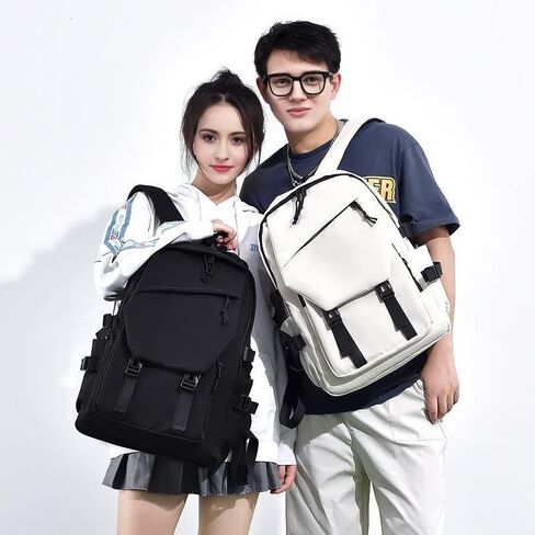 Leisure, College Backpack. Outdoor Travel, Stylish Lightweight Backpack. (off-white) in Saudi Arabia