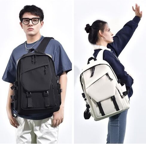 Leisure, College Backpack. Outdoor Travel, Stylish Lightweight Backpack. (off-white) in Saudi Arabia