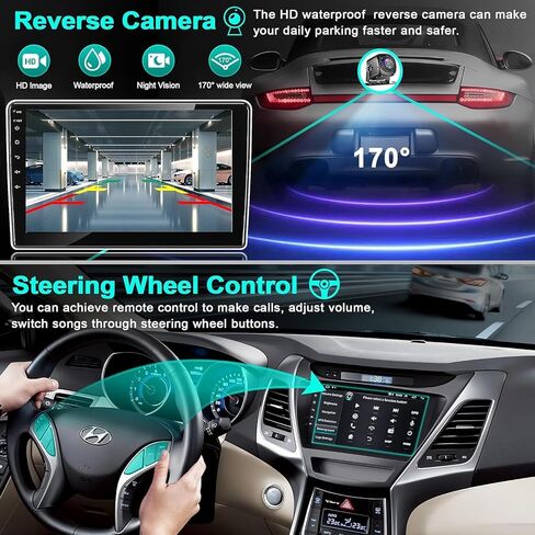 【4+64G】Android Car Radio for Hyundai Elantra 2014 2015 2016, 9"HD Touch Screen Car Stereo with Wireless Carplay&Android Auto, GPS /WiFi/Bluetooth 5.2/Backup Camera+MIC/DSP/HiFi/FM Radio/EQ/Mirror Link in Saudi Arabia