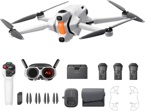 Antigravity A1 Infinity Bundle (3 High-Capacity Batteries) - 8K 360 Drone for Immersive Flight, Point-to-Fly Motion Control, Obstacle Avoidance, Deep Track, Auto Return, 10km Transmission, Auto Edit in Saudi Arabia
