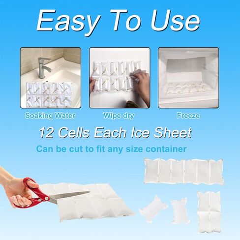 Ice Packs for Coolers & Shipping Frozen Food Long Lasting, 5 Sheets-60Cell in Kuwait