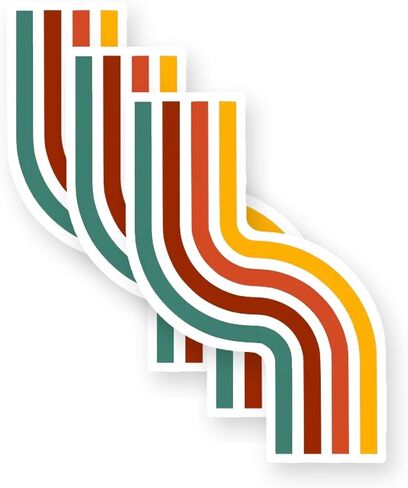 Rainbow Groove Vinyl Stickers 3 Pack 3 Inch in Saudi Arabia