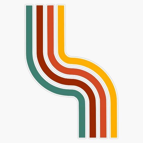 Rainbow Groove Vinyl Stickers 3 Pack 3 Inch in Saudi Arabia