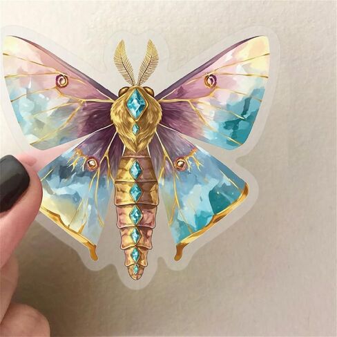 100PCS Cute Magic Moon Transparent Stickers Pack,Magical Witchcraft Sticker with Crystals,Witches,Owls, Potions,Cauldrons,Waterproof Vinyl PET Dreamcatcher Stickers for Scrapbook Party Favors in Saudi Arabia