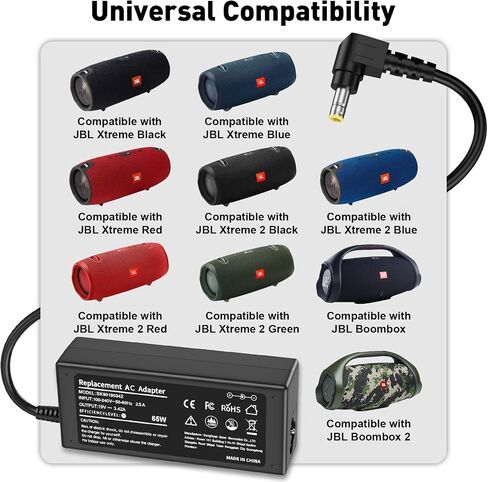 65W 19V Charger Compatible with JBL Boombox 3 2 1 JBL Xtreme 2 Charger in Saudi Arabia
