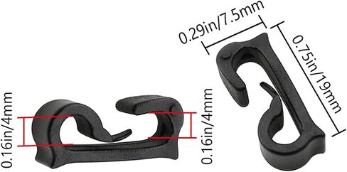 24PCS Elastic Rope Double Hook Buckle Locks Plastic Camping Tent Rope Clips Outdoor Hiking Backpack Hooks Camping Backpack Tactical Gear Accessories Webbing Organizing And Securing Buckles Black in Saudi Arabia