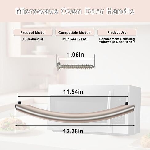 DE94-04313F Microwave Door Handle for Samsung Microwave Oven ME16A4021AS in Saudi Arabia