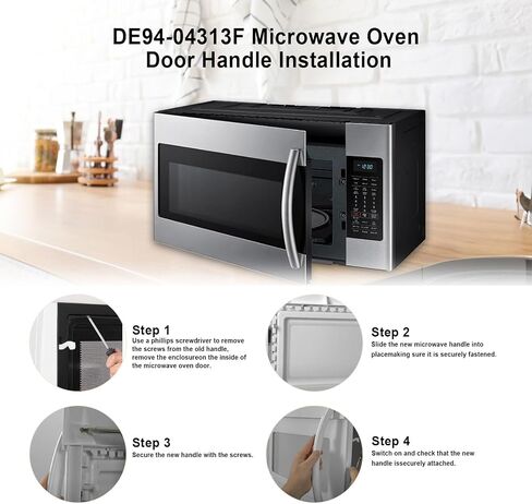 DE94-04313F Microwave Door Handle for Samsung Microwave Oven ME16A4021AS in Saudi Arabia