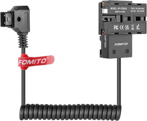 FOMITO 2-Sided NPF Dummy Battery Cross-Shaped to D-tap Power Cable with USB-C Output Output Connecting V-Mount Battery for Field Monitor, Wireless Video Transmission, LED Light, Camera, Smartphone in Saudi Arabia