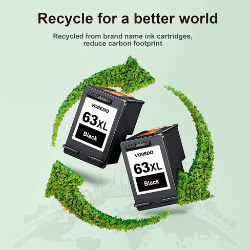 63XL Black Ink Cartridges Replacement for HP Ink 63 Black Ink Cartridges in Kuwait
