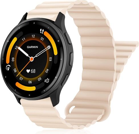 22mm Watch Bands Compatible with Garmin Venu 4 45m/Vivoactive 4/Venu 3/Venu 2,Double Sided Silicone Magnetic Watch Band Soft Sport Strap for Garmin Forerunner 745/265/255/255 Music Men Women in Saudi Arabia