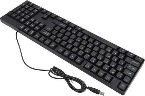 Wired Keyboard Mouse Set Keyboard and Mouse Combo for Computer USB Ergonomic 104 Keys Comfortable Grip Mouses for Game Business in Saudi Arabia