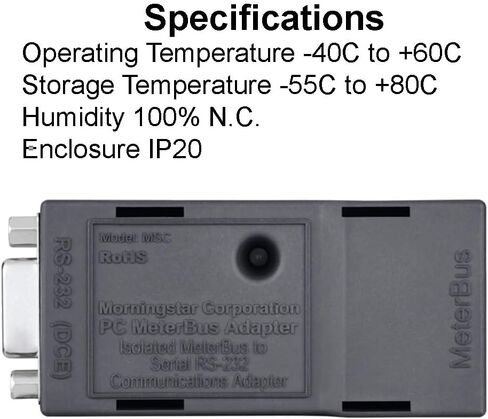 Morningstar PC MeterBus Adapter, RJ-11 Port to RS-232 Converter (MSC) in Saudi Arabia