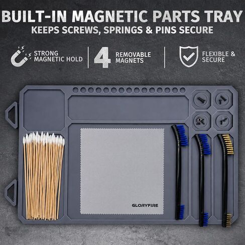 GLORYFIRE Gun Cleaning Mat for Pistols, Anti-Slip Magnetic Workbench Mat in Saudi Arabia