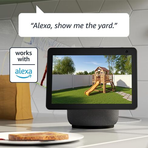 Blink Outdoor 4 + Blink Mini 2 — Smart security cameras, two-way talk, HD live view, motion detection, set up in minutes, Works with Alexa — 1 camera system + Mini 2 (White) in Saudi Arabia