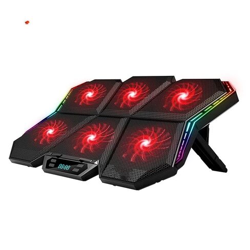Gaming RGB Laptop Cooler 12-17 Inch Led Screen Cooling Pad Notebook Stand with Six Fan and 2 Port in Saudi Arabia