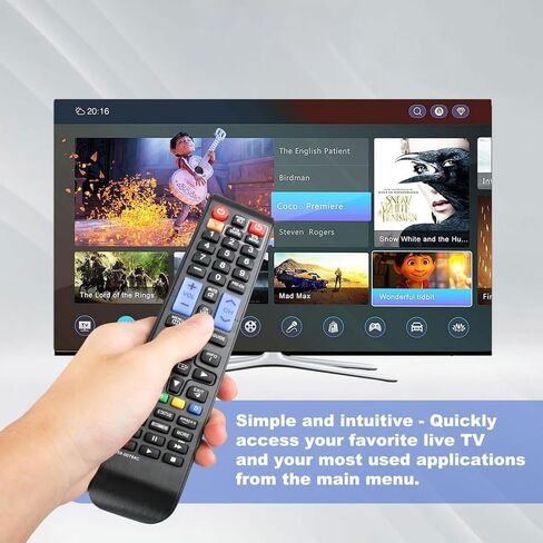 Universal Remote Control AA59-00784C Replacement TV Remote AA59-00784A AA59-0784B BN59-01043A fit for Samsung UN65F6350A UN65F6350AF BN59-01043A UN55F9000 UN55F9000AF UN55F9000AFXZA UN55F9000AFX/ZA in Saudi Arabia