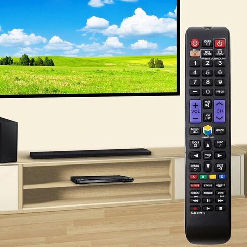 Universal Remote Control AA59-00784C Replacement TV Remote AA59-00784A AA59-0784B BN59-01043A fit for Samsung UN65F6350A UN65F6350AF BN59-01043A UN55F9000 UN55F9000AF UN55F9000AFXZA UN55F9000AFX/ZA in Saudi Arabia