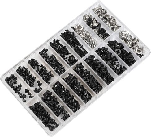 360-Piece Laptop Screw Kit M2 M2.5 for M3 Black Zinc Plated Countersunk Head for Notebook Repair Assorted Sizes 0.08-0.4 Inch in Saudi Arabia