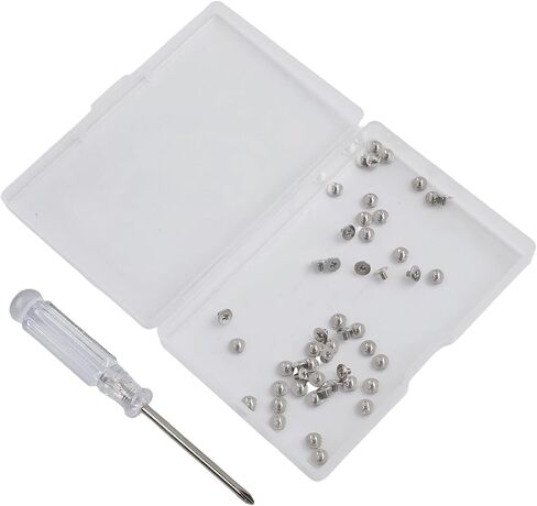 50 Pcs M2x2.5 Flat Head for cross Screws for Computer Installation with Screwdriver, Nickel Plated Carbon Steel Hardware Kit in Storage Box in Saudi Arabia