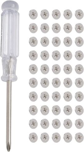 50 Pcs M2x2.5 Flat Head for cross Screws for Computer Installation with Screwdriver, Nickel Plated Carbon Steel Hardware Kit in Storage Box in Saudi Arabia