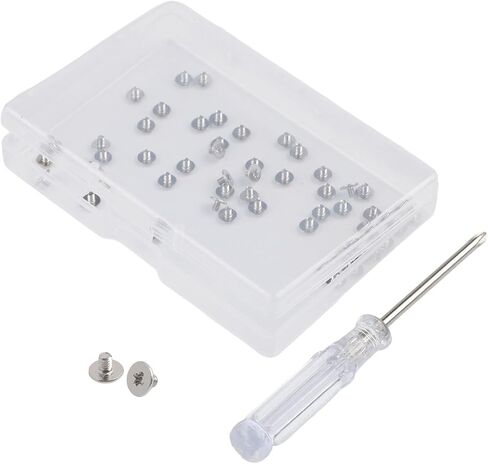 50 Pcs M2x2.5 Flat Head for cross Screws for Computer Installation with Screwdriver, Nickel Plated Carbon Steel Hardware Kit in Storage Box in Saudi Arabia