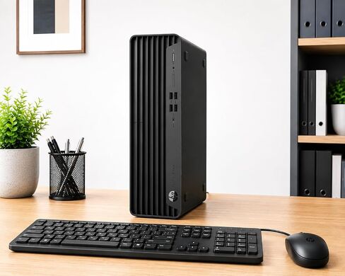 HP Elite SFF 805 G9 Desktop Computer, AMD Ryzen 5 8500G(Outperforms i7-1255U), Upto 64GB DDR5 RAM, Upto 4TB PCIe NVMe SSD, Dual Monitor Support, Windows 11 Pro, Wired Keyboard & Mouse in Kuwait