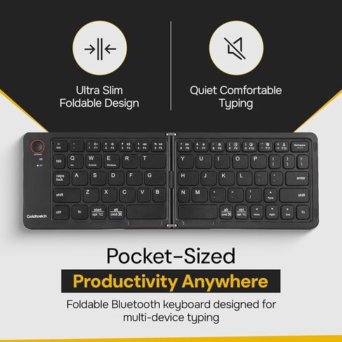 Goldtouch Peapod Mini Bluetooth Keyboard, Foldable, Classic, 1 Count in Saudi Arabia
