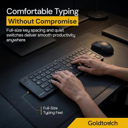 Goldtouch Peapod Mini Bluetooth Keyboard, Foldable, Classic, 1 Count in Saudi Arabia