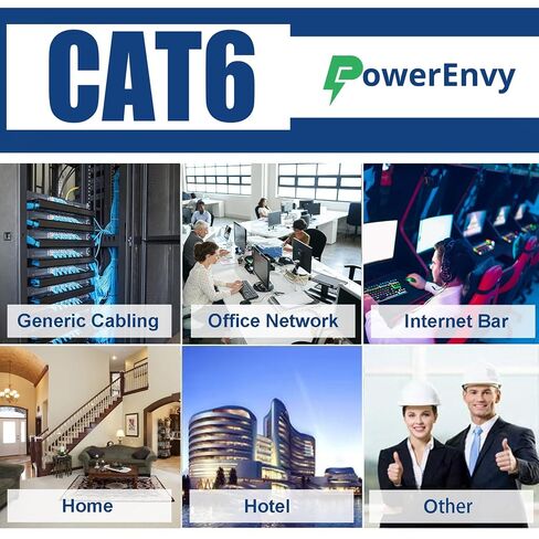 Cat6 Ethernet UTP Cable - 550Mhz, 10Gbps Max, 1000ft - Outdoor Rated, 23 AWG, UTP 4 Twisted Pair, CMR Rated Cable, Tangle-Free Pull Box - Black in Saudi Arabia